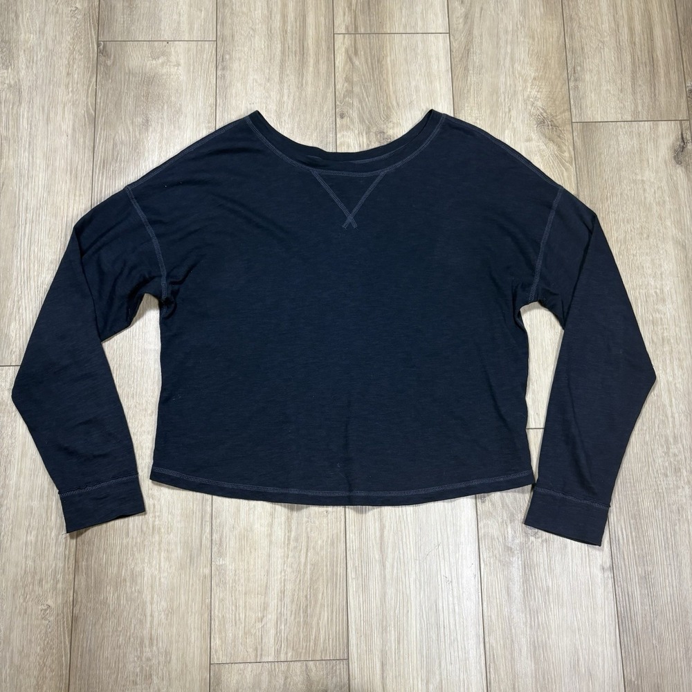 Abercrombie &‎ Fitch Shirt Womens M Black Long Sleeve Lightweight Boxy Fit
